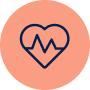 Heart with heartbeat icon