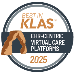 Best in KLAS 2025 award logo for EHR-Centric Virtual Care